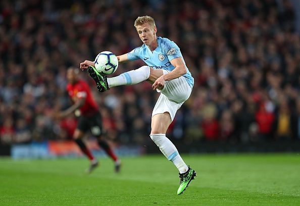 Manchester City's Zinchenko has been effective in his new role as left back.